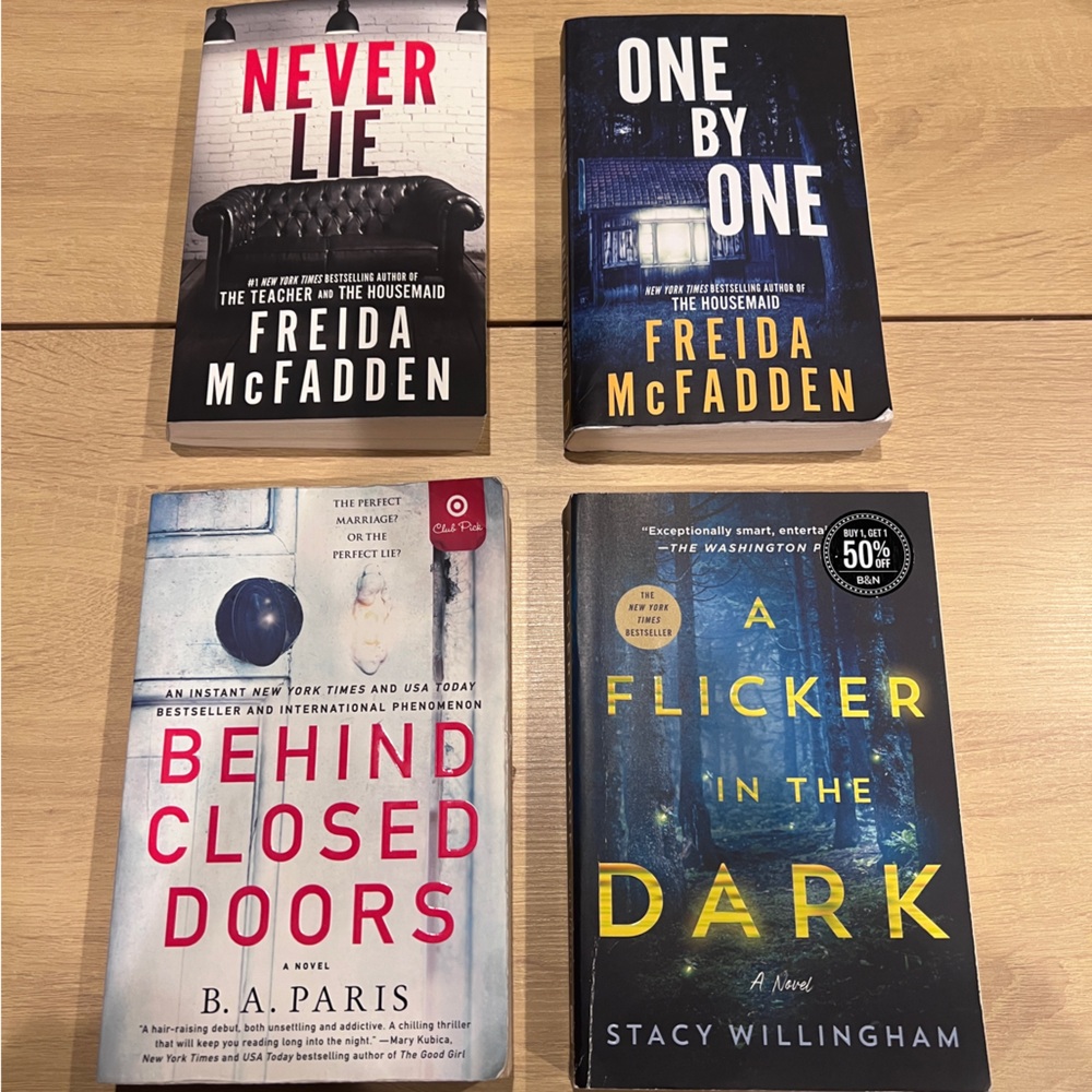Set of Four Mystery Thriller Books